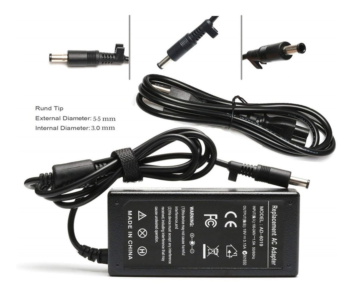 Cargador Para Notebook Samsung 19v 3.16a R430 Rv410 R580rv11