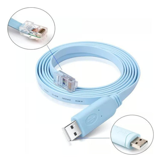 Cable Usb A Rj45 Conexión Directa Tester Consola 1 Metro