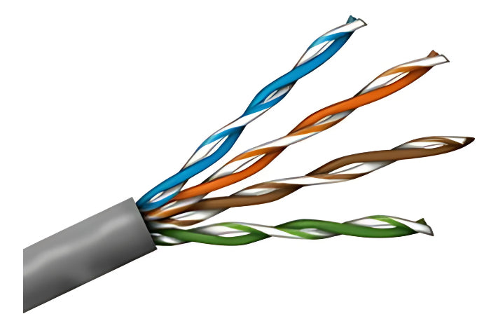 Cable Red Categoría 5e Utp 100 Mtrs Gris Interior 24awr 4pr