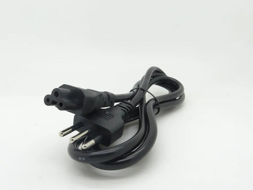 Pack 2 Cable De Conexion Tipo Trebol Universal 1.8 Metros Negro