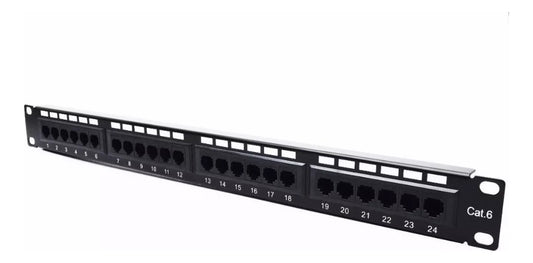Patch Panel Cat6 24 Puertos 19 1u Montaje Utp