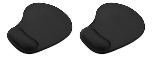 Mousepad Con Apoya Muñecas Ergonomico Gel Negro Utek Pack 2 Negro