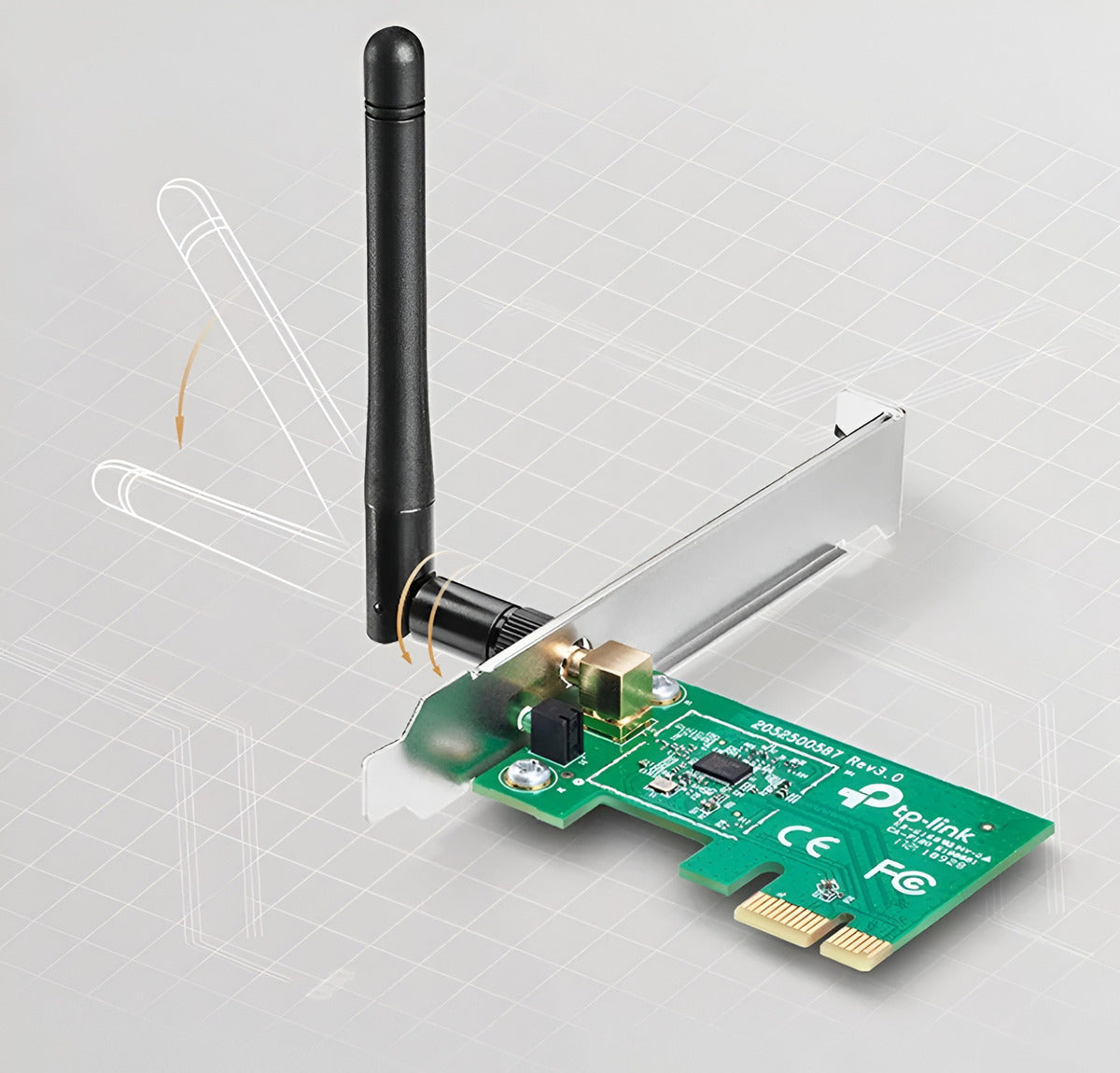 Adaptador Tplink Tlwn781nd Inalámbrico Pci Express N 150mbp