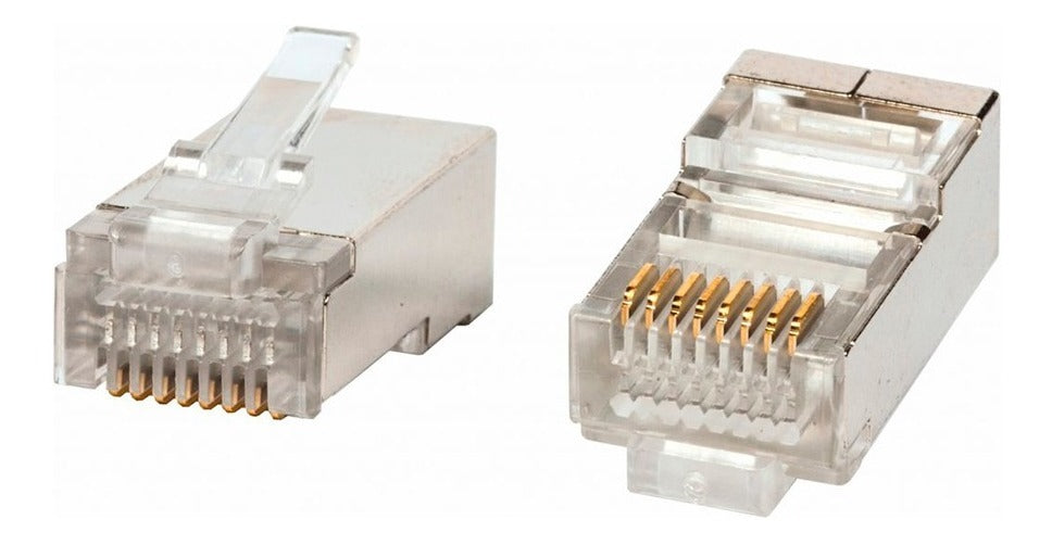 Conector Macho Rj45 Cat6 Metálico 50 Unidades