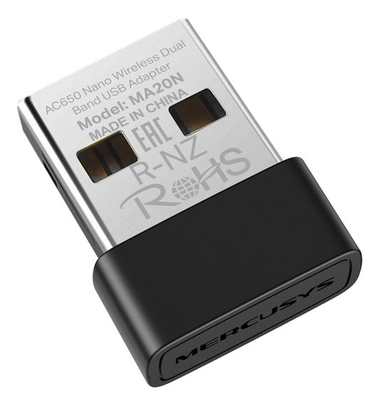 Adaptador Nano Usb Ac650 Wifi Ma20n Dual Band Mercusys