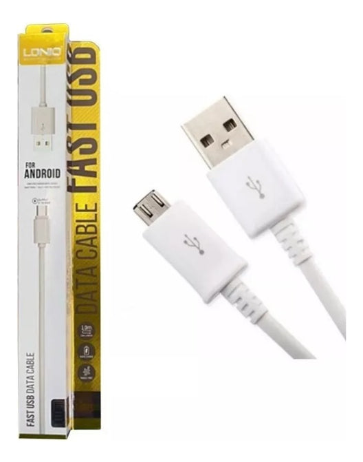 Cable Datos Usb Micro Usb Carga Rápida 1m Smarphone Tablet