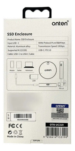 Cofre Magnetico Ssd Nvme Usb-c 3.2 Power Delivery Otn-uc319 Azul Petróleo