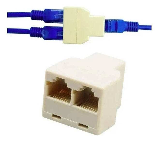 Adaptador Splitter Rj45 Red Cat5 6 Lan 1 A 2