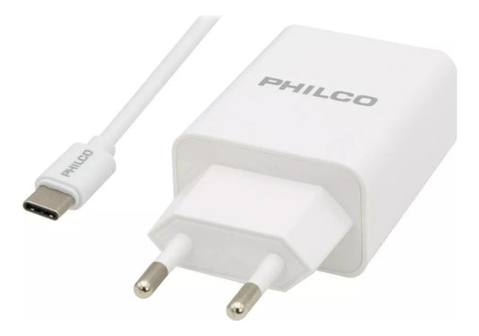 Cargador 2usb Carga Rápida 2.1amp Conector Tipo C Sec Philco
