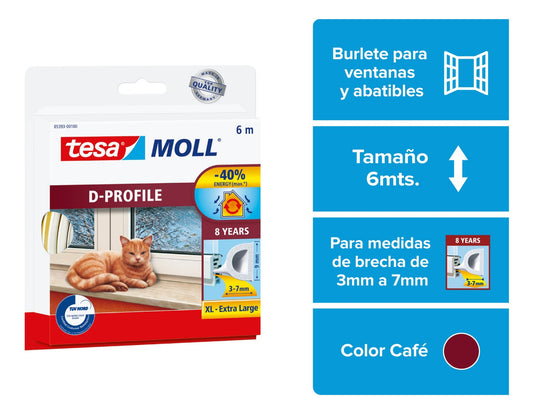 Tesamoll Perfil D Café 6m Tesa
