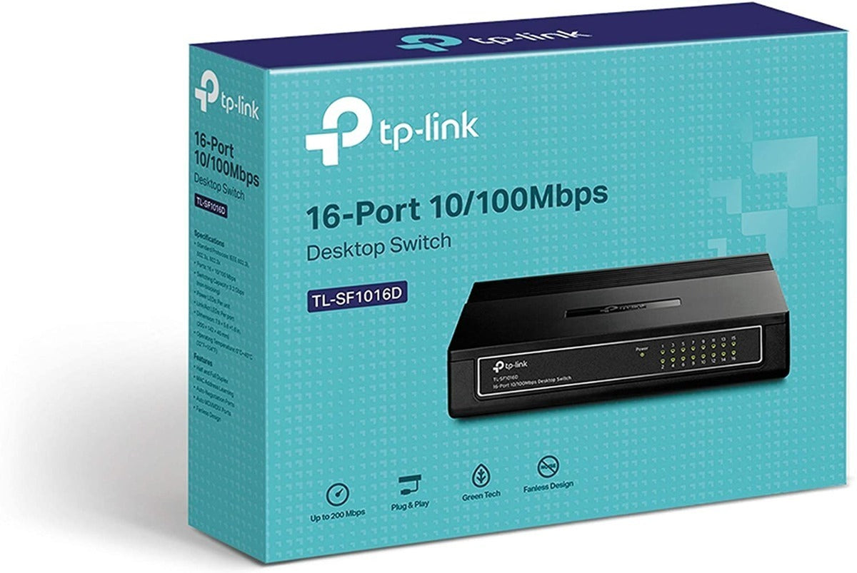 Switch 16 Puertos Tl-sf1016d 10/100 Mbps Tp-link