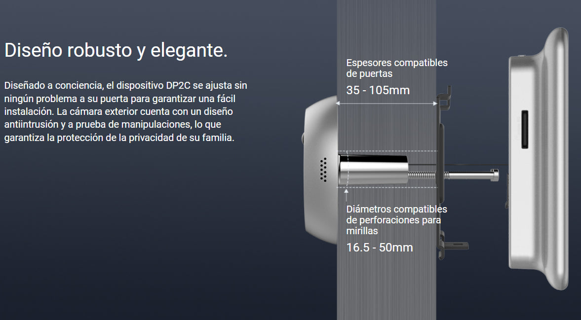 Mirilla Inteligente Full Hd 1080p Wifi C/monitor Dp2c Ezviz