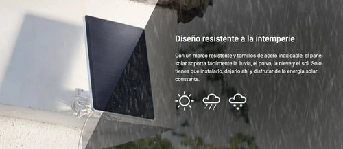 Panel Solar Ezviz Psp8 8w Conector Tipo C Soporte 360° Blanco 5.4v 6.8v