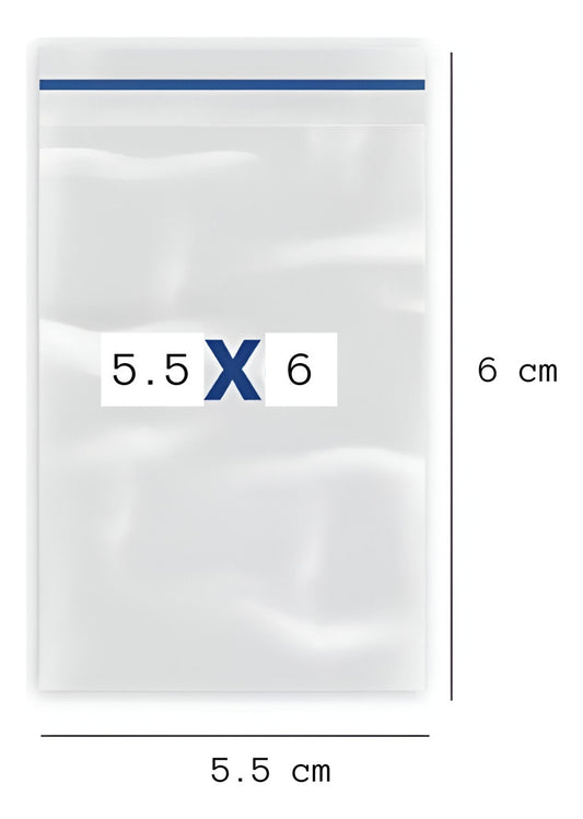 Bolsa Cierre Zipper Hermética 5.5x6 Cm 100 Unidades