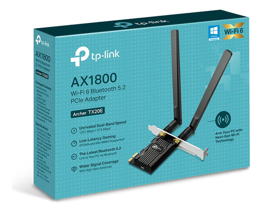 Adaptador Pcie Ax1800 Wi-fi 6 Bluetooth 5.2 Tp-link