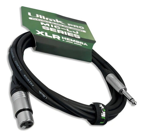 Cable Audio Xlr Hembra Jack Mono 10 Metros Ul-mic-xj6010