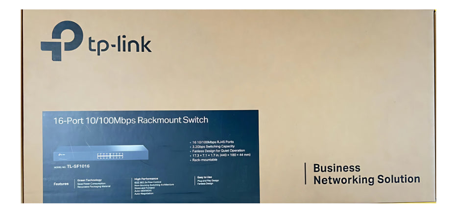 Switch 16 Puertos Rj45 10 100mbps Tl-sf1016 Tp-link Rack