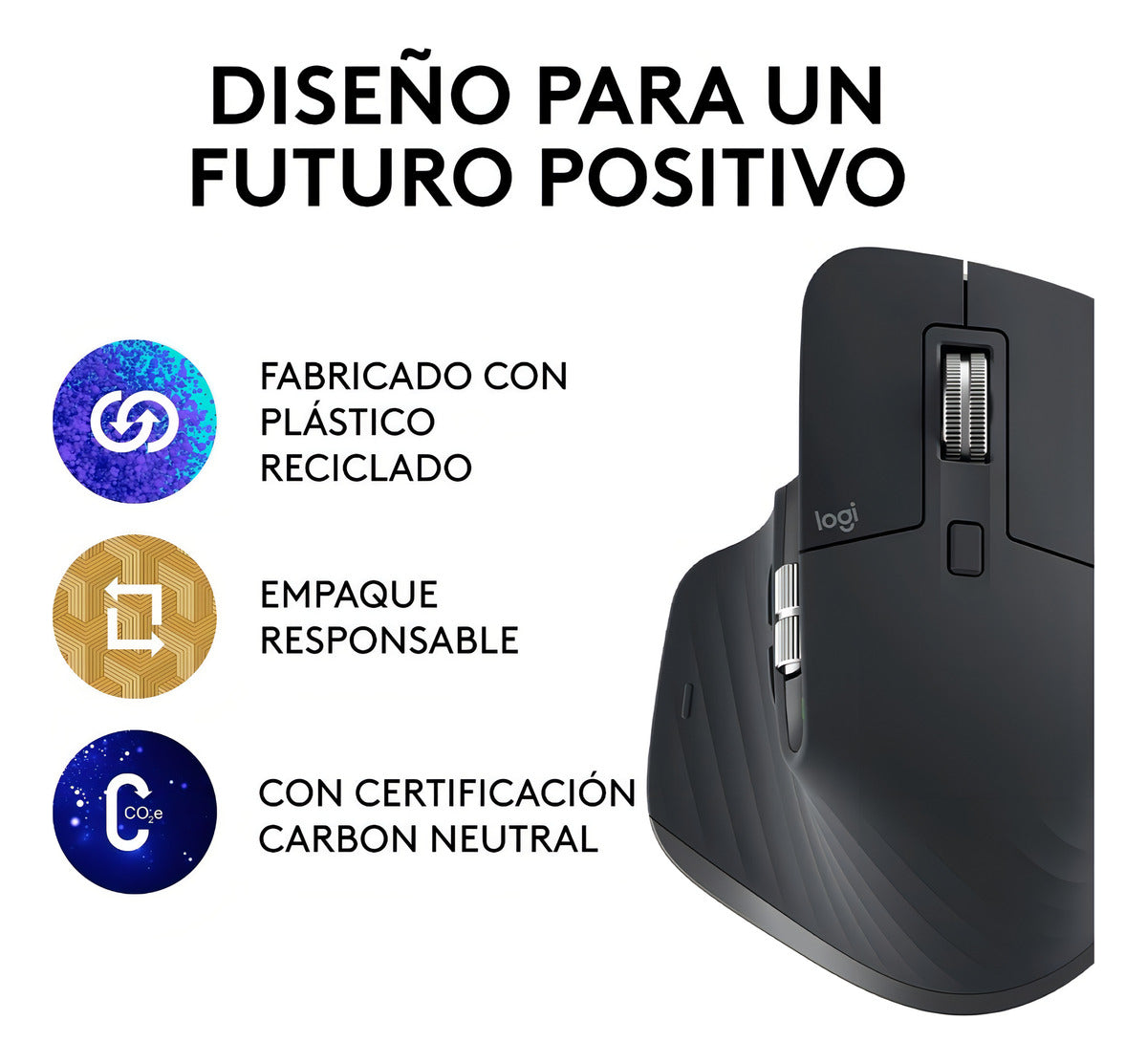 Mouse Recargable Ergonómico Veloz 8k Mx Master 3s Logitech