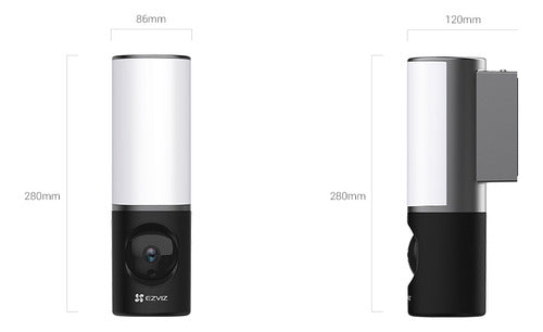 Cámara Lampara Seguridad Exterior Ip Lc3 Wifi 4mp Ezviz Blanco