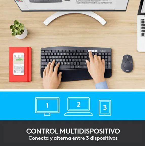 Pack Teclado Y Mouse Usb Inalámbrico Logitech Mk850 Español