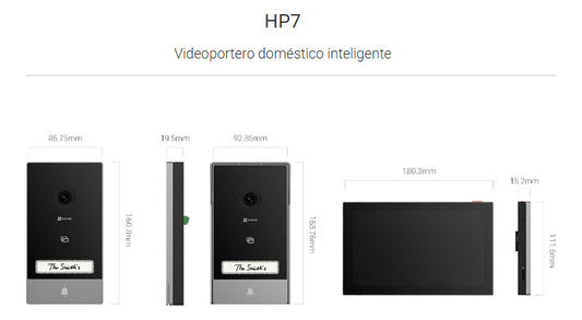 Kit Video Intercomunicador Wifi Inteligente Ezviz Hp7 2k 3mp