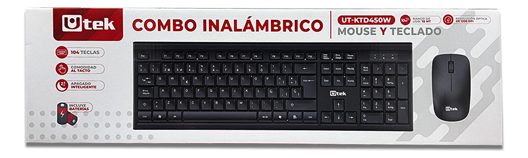 Kit Teclado Mouse Inalámbrico Español Ut-ktd450w