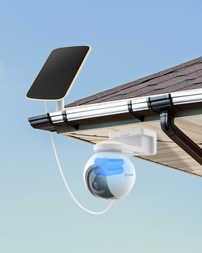 Kit Cámara Seguridad Eb8 4g Batería Y Panel Solar Ezviz Blanco