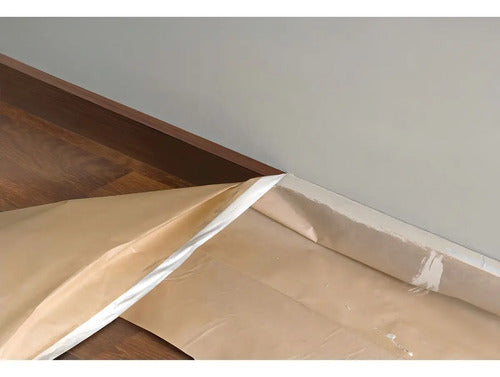 Papel Cobertor Con Adhesivo Tesa Easy Cover 20m X 30cm Café