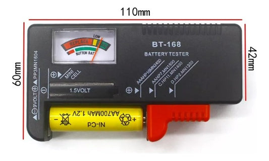 Tester Probador Pila Bateria Aa Aaa Varios Tamaños Hasta 9v