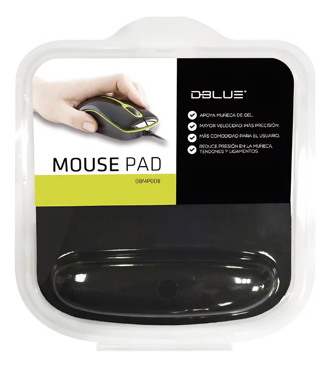 Mouse Pad Gel Con Apoya Muñeca Cuadrado Dblue