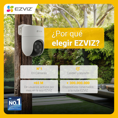 Cámara Seguridad Ip Exterior Wifi H3 3k Sirena Audio Ezviz Blanco