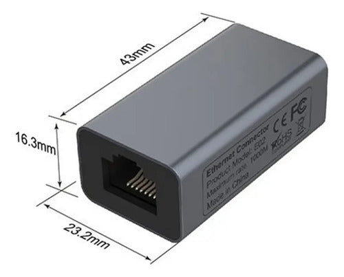 Copla Unión Cable Rj45 1000mbps Gigabit Cat8 Cat7 Cat6 Cat5
