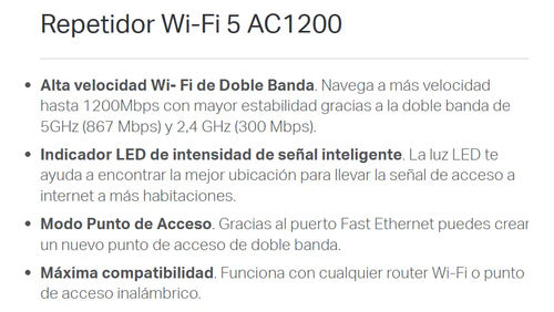 Pack 2 Extensor Cobertura Wifi Tp-link Re305 Alta Velocidad