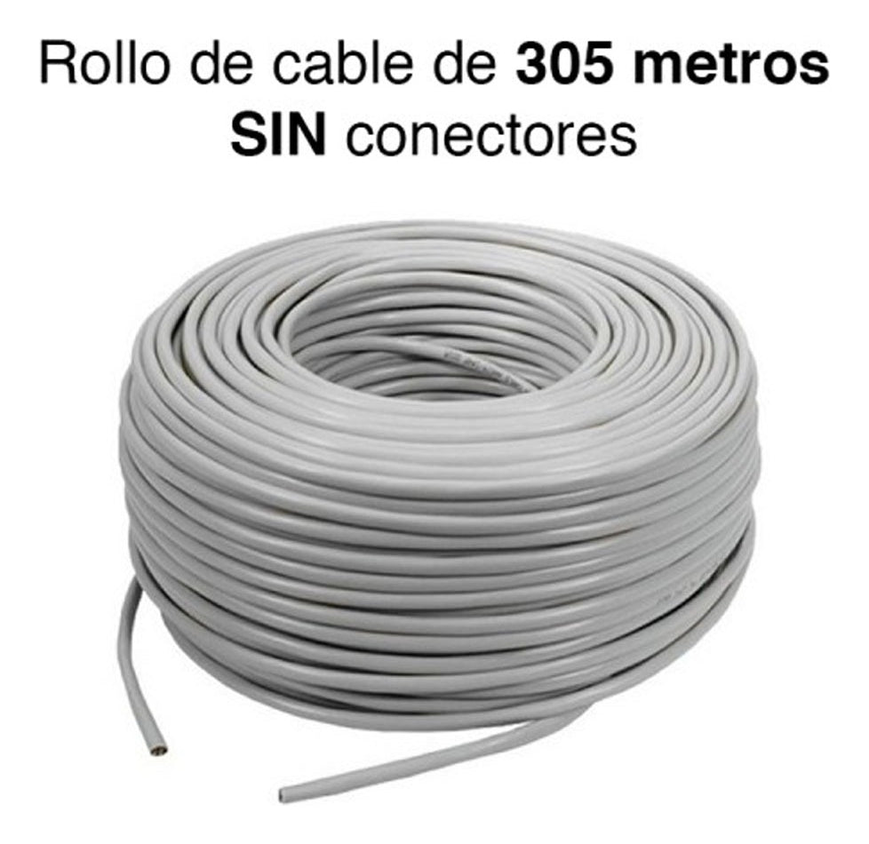 Cable Utp Red Interior Cat5e 305 Mtrs 24 Awg 4x2x0,48mm Cca