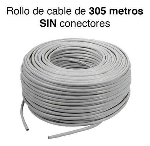 Cable Utp Red Interior Cat5e 305 Mtrs 24 Awg 4x2x0,48mm Cca