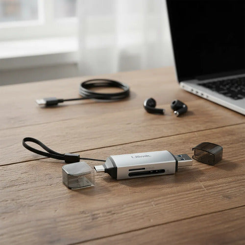 Adaptador Tarjeta Sd Microsd Macbook Celular Usb C 2tb Ulink Gris