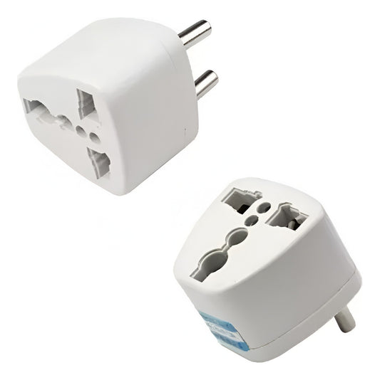 Adaptador Enchufe Universal 2 Pata Chileno Redonda Plana