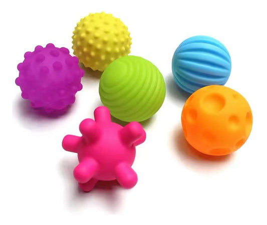 Pelotas Sensoriales Estimulación Bebé Set 6 Unidades