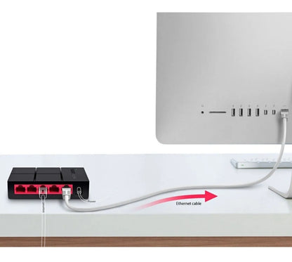 Switch 5 Puertos Gigabit Mercusys Ms105g Serie Desktop