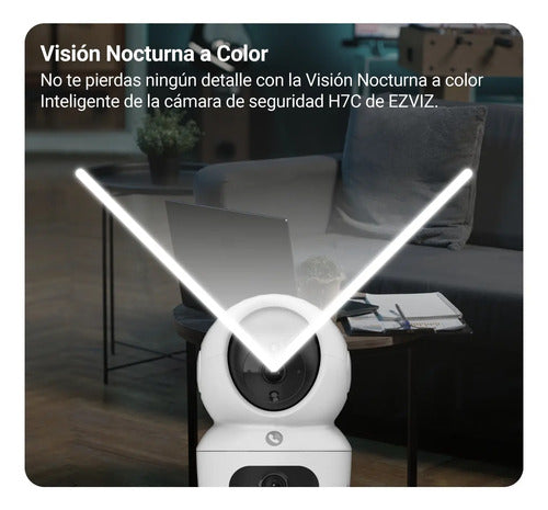 Cámara Pt Inteligente Wifi H7c Dual 2k + Panoramica Ezviz Blanco
