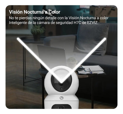 Cámara Pt Inteligente Wifi H7c Dual 2k + Panoramica Ezviz Blanco