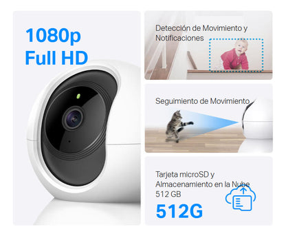 Cámara Vigilancia Ia Visión Nocturna Wi-fi 360° Tapo C200