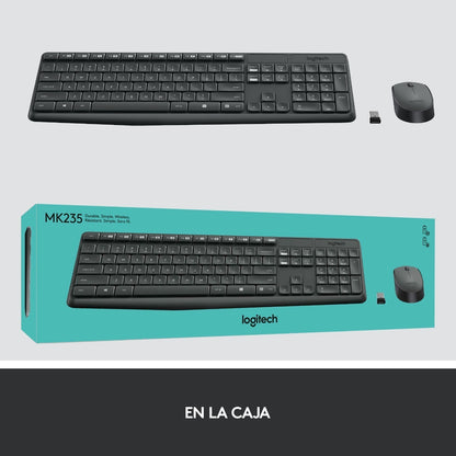 Kit Teclado Mouse Inalámbrico Mk235 Logitech Español España