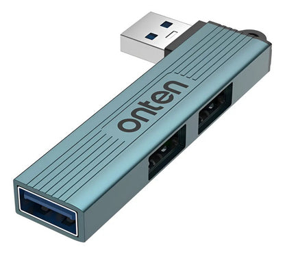 Hub Usb 2 Puertos Usb 2.0 + 1 Usb 3.0 Otn-us51 Plug And Play Azul Petróleo