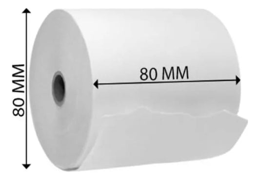 Papel Térmico 80mm X 80mm 59grs 5 Rollos