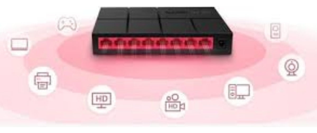 Switch Gigabit 8 Puertos Mercusys Ms108g 10/100/1000 Mbps