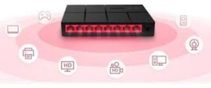 Switch Gigabit 8 Puertos Mercusys Ms108g 10/100/1000 Mbps