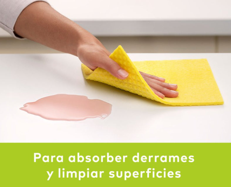 Paños Esponja Absorbente Aseo Teddy 18x20cm Pack3 Unid