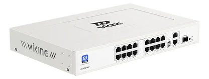 Switch Poe 16 Puertos Wiking Wk-ps219gf 180w 10/100mbps 250m
