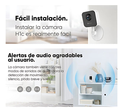 Cámara Hogar Ezviz H1c Full Hd Audio Visión Nocturna 2.4ghz